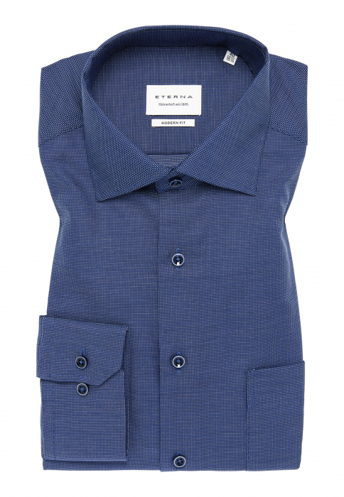 Camasa albastra, modern fit, pentru barbati, 100% bumbac, maneca lunga, model1160/15 X19K Eterna [6]