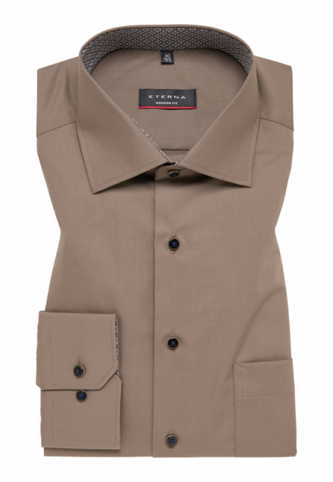 Camasa maro, modern fit, pentru barbati, 100% bumbac, maneca lunga, model 1300/34 X149 Eterna [6]