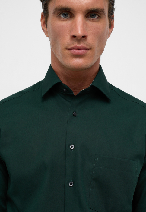 Camasa verde inchis, modern fit, pentru barbati, 100% bumbac, maneca lunga, model 1303/48 X15K Eterna [2]