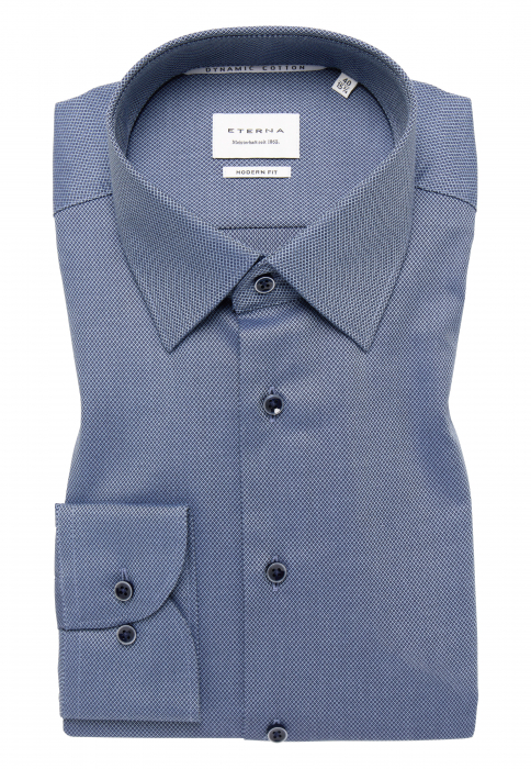 Camasa albastra, modern fit, pentru barbati, 100% bumbac, maneca lunga, model 2132/17 X171 Eterna [6]