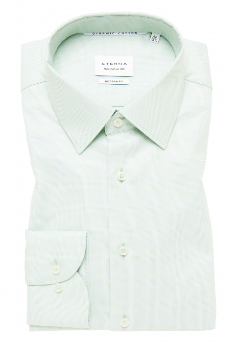 Camasa verde, modern fit, pentru barbati, 100% bumbac, maneca lunga, model  2132/42 X171 Eterna [6]