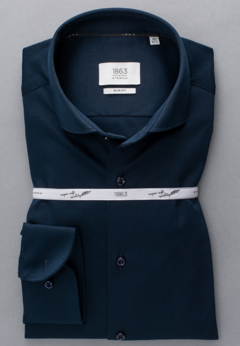 Camasa jerse, slim fit, pentru barbati, 100% bumbac, maneca lunga, model 2159/19 YS82 Eterna [7]