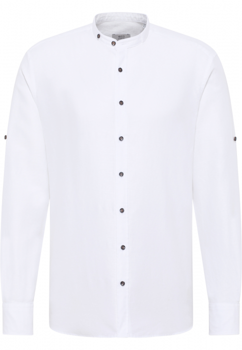 Camasa in alb, guler stei, modern fit, pentru barbati, 59% bumbac 41% in, maneca lunga, model 2355/00 XS7S Eterna [6]
