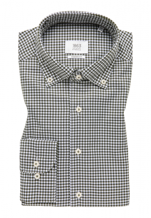 Camasa caro, modern fit, pentru barbati, 100% bumbac, maneca lunga, model 2416/47 XS84 Eterna [6]