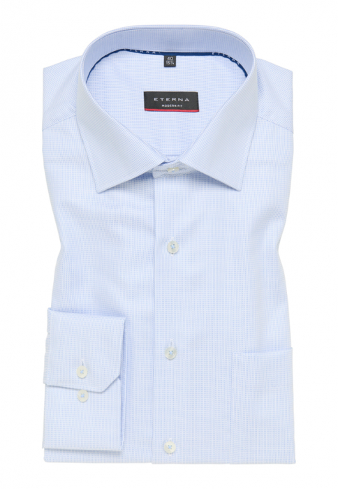Camasa bleu, modern fit, pentru barbati, 100% bumbac, maneca lunga, model 3116/12 X169 Eterna [6]