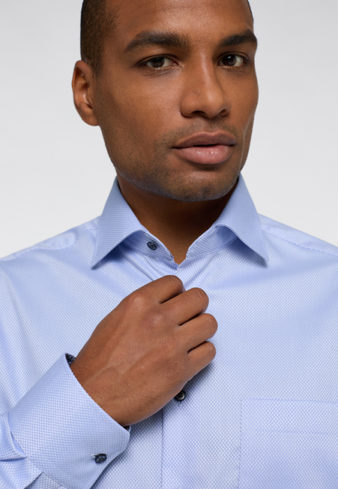 Camasa bleu, modern fit, pentru barbati, 100% bumbac, maneca lunga, model 3324/12 X95K Eterna [3]