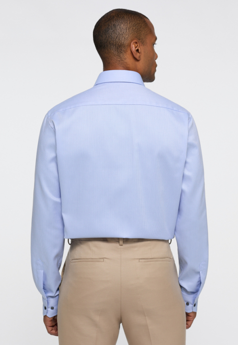 Camasa bleu, modern fit, pentru barbati, 100% bumbac, maneca lunga, model 3324/12 X95K Eterna [4]