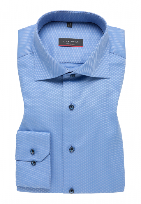 Camasa albastra, modern fit, pentru barbati, 100% bumbac, maneca lunga, model 3324/14 X18K Eterna [6]