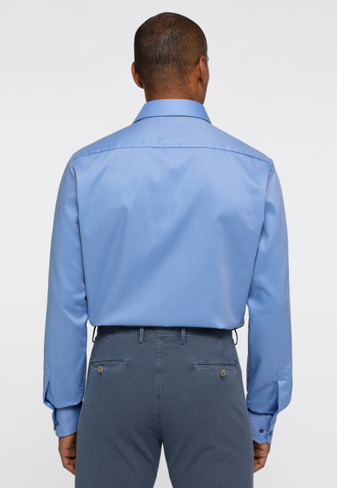 Camasa albastra, modern fit, pentru barbati, 100% bumbac, maneca lunga, model 3324/14 X18K Eterna [3]