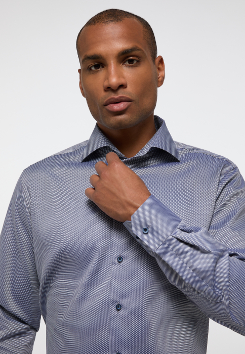 Camasa texturata, modern fit, pentru barbati, 100% bumbac, maneca lunga, model 3324/18 X18K Eterna [2]