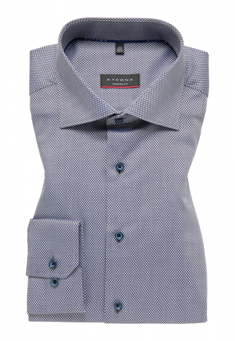 Camasa texturata, modern fit, pentru barbati, 100% bumbac, maneca lunga, model 3324/18 X18K Eterna [6]