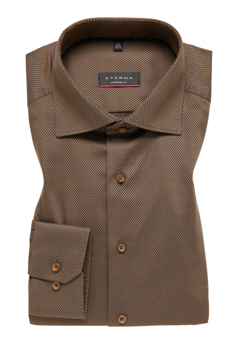 Camasa maro, modern fit, pentru barbati, 100% bumbac, maneca lunga, model 3324/27 X18K Eterna [6]