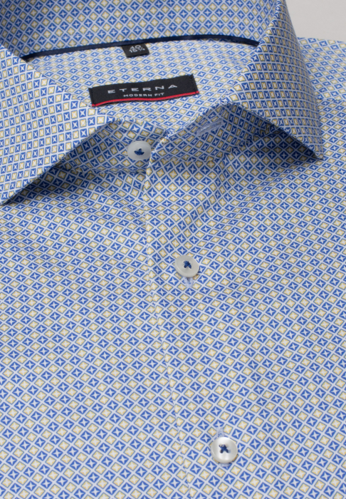 Camasa albastra, modern fit, pentru barbati, 100% bumbac, maneca lunga, model  3424/71 X18V Eterna [4]