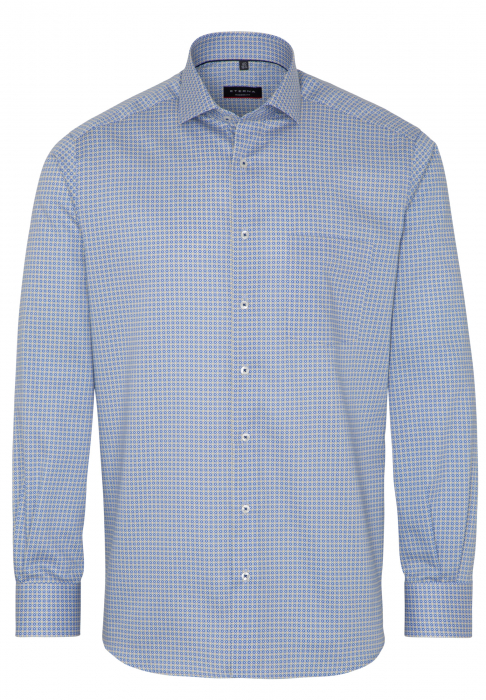 Camasa albastra, modern fit, pentru barbati, 100% bumbac, maneca lunga, model  3424/71 X18V Eterna [5]