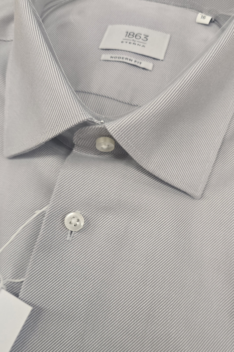 Camasa gri, modern fit, pentru barbati, 100% bumbac, maneca lunga, model  3435/32 XD87 Eterna [2]