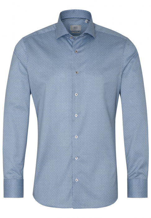 Camasa blue, slim fit, pentru barbati, 100% bumbac, maneca lunga, model 3968/18 F682 Eterna 40 [5]