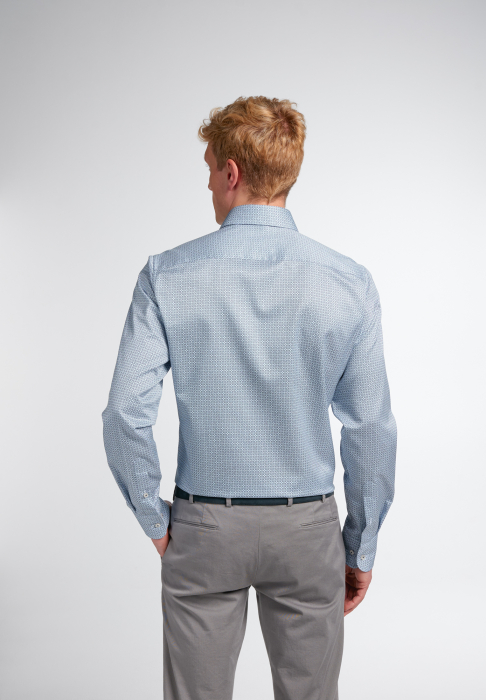 Camasa blue, slim fit, pentru barbati, 100% bumbac, maneca lunga, model 3968/18 F682 Eterna 40 [2]