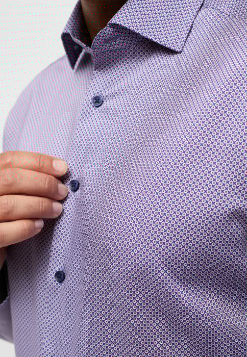 Camasa albastra, modern fit, pentru barbati, 100% bumbac, maneca lunga, model 4002/56 X18K Eterna [3]