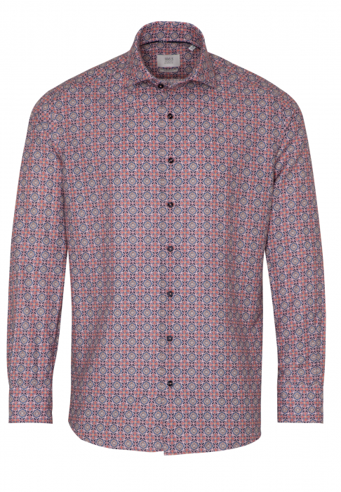 Camasa imprimata, modern fit, pentru barbati, 59% bumbac 41% in, maneca lunga, model  4041/18 XS82 Eterna [5]