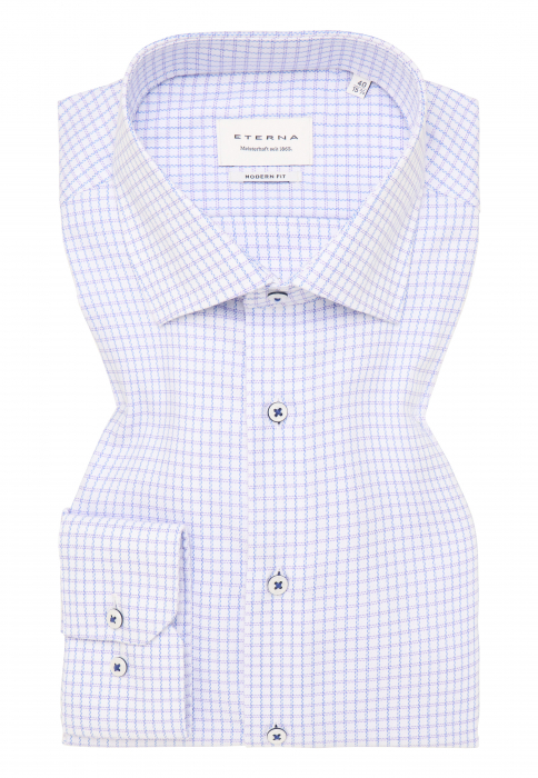 Camasa carouri, modern fit, pentru barbati, 100% bumbac, maneca lunga, model  4189/93 X18K Eterna [4]