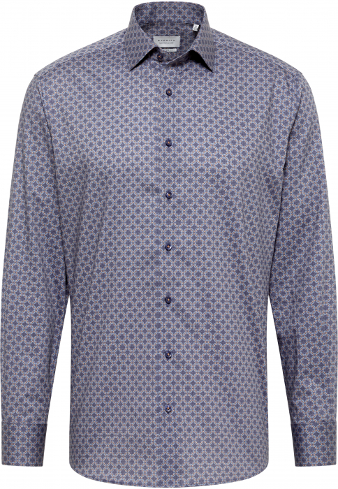Camasa bleumarine, modern fit, pentru barbati, 100% bumbac, maneca lunga, model  4396/17 X18K Eterna [5]