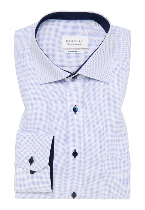 Camasa blue, comfort fit, pentru barbati, 100% bumbac, maneca lunga, model 4671/11 E147 Eterna [4]