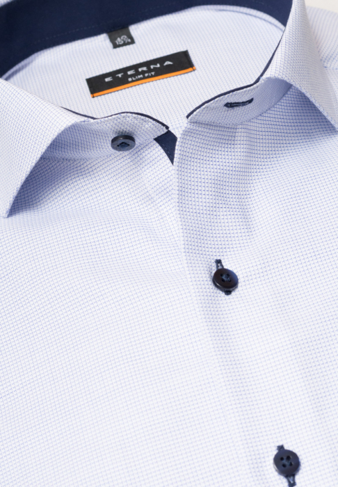 Camasa carouri fine, slim fit, pentru barbati, 100% bumbac, maneca lunga, model 4671/11 F142 Eterna [6]