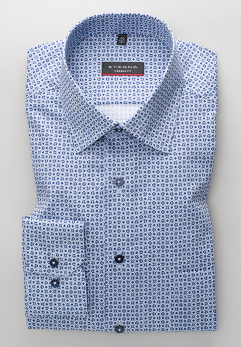 Camasa imprimata, modern fit, pentru barbati, 100% bumbac, maneca lunga, model 8043/14 X19P Eterna [6]