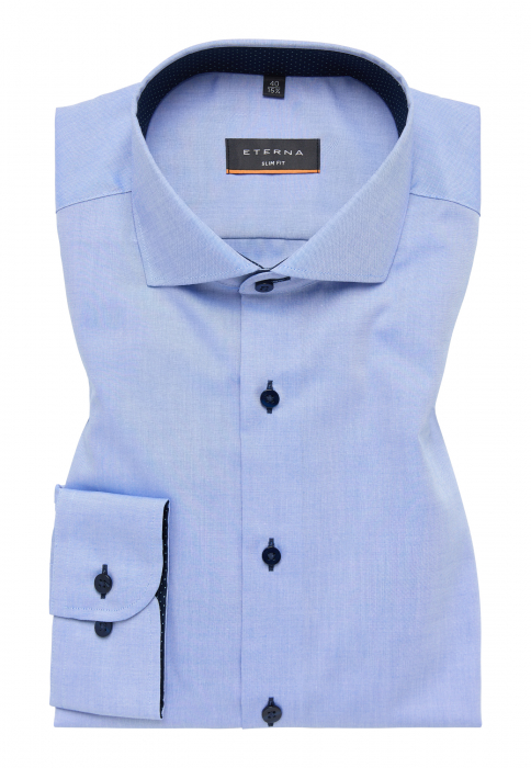Camasa bleu, slim fit, pentru barbati, 100% bumbac, maneca lunga, model 8100/12 F132 Eterna [6]