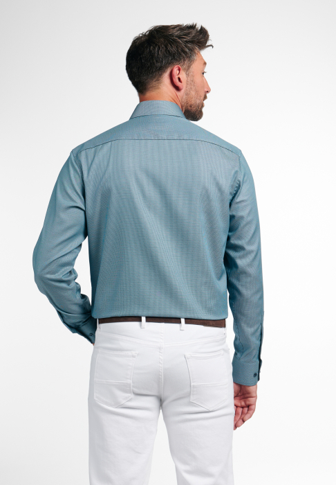 Camasa turquaz, modern fit, pentru barbati, 100% bumbac, maneca lunga, model 8117/67 X17V Eterna [3]