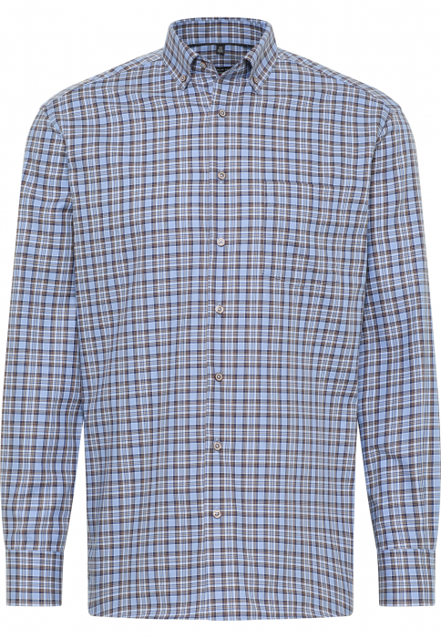 Camasa albastra, modern fit, pentru barbati, 100% bumbac, maneca lunga, model 8152/12 X18U Eterna [5]