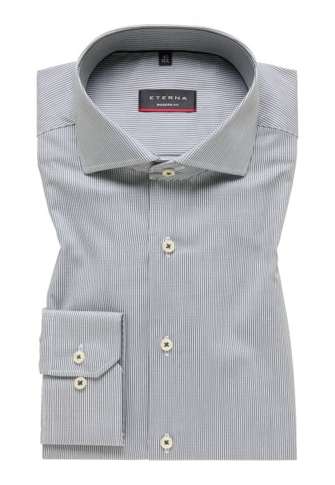 Camasa verde, modern fit, pentru barbati, 100% bumbac, maneca lunga, model 8155/45 X17V Eterna [6]