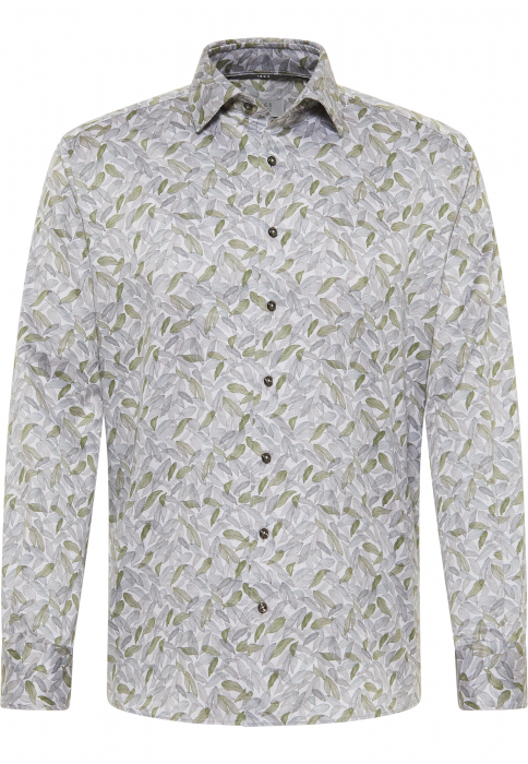 Camasa imprimeu verde, modern fit, pentru barbati, 100% bumbac, maneca lunga, model  8160/47 XS8P Eterna [5]