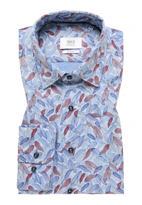 Camasa blue, slim fit, pentru barbati, 100% bumbac, maneca lunga, model 8160/57 FS8P Eterna 41 [6]