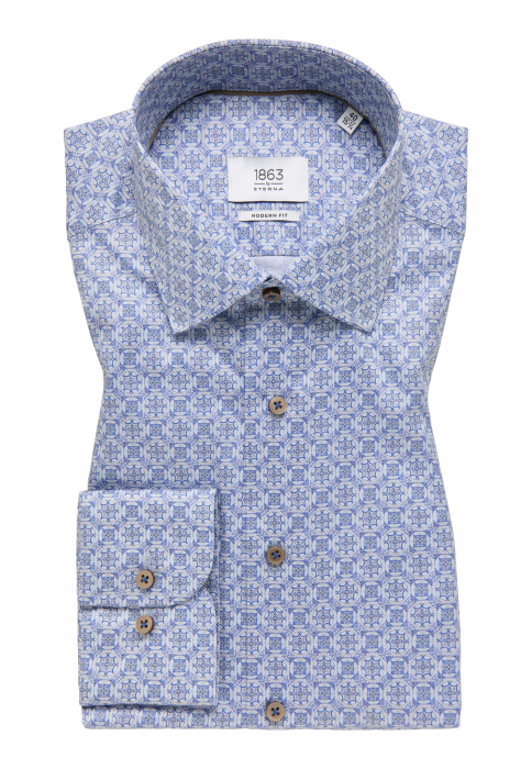 Camasa imprimata, modern fit, pentru barbati, 100% bumbac, maneca lunga, model 8167/14 X687 Eterna [6]