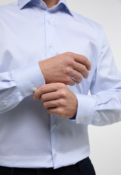 Camasa bleu, modern fit, pentru barbati, 100% bumbac, maneca lunga, model 8175/12 X69K Eterna [3]