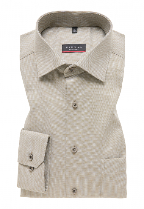 Camasa kaki, modern fit, pentru barbati, 100% bumbac, maneca lunga, model 8183/45 X169 Eterna [6]