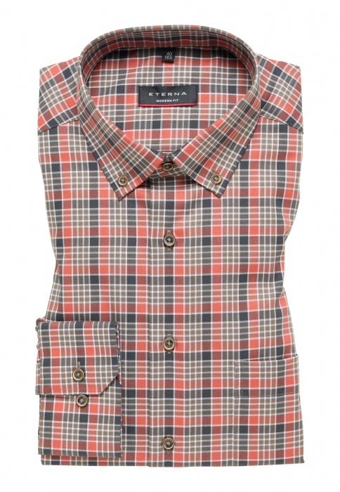 Camasa carouri, modern fit, pentru barbati, 100% bumbac, maneca lunga, model  8185/82 X18U Eterna [6]