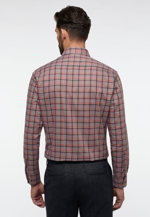 Camasa carouri, modern fit, pentru barbati, 100% bumbac, maneca lunga, model  8185/82 X18U Eterna [2]