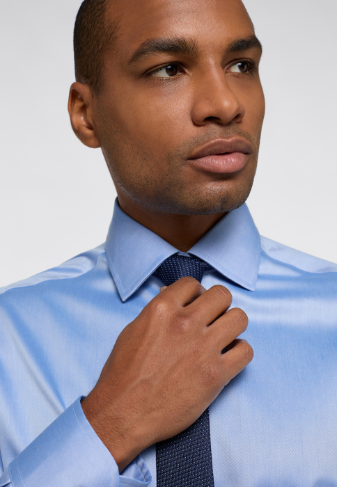 Camasa albastra, modern fit, pentru barbati, 100% bumbac, maneca lunga, model 8217/13 X687 Eterna [2]