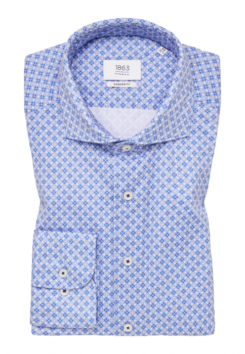 Camasa imprimata, modern fit, pentru barbati, 100% bumbac, maneca lunga, model 8291/24 XS82 Eterna [6]