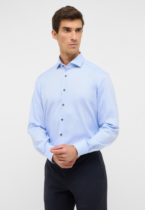 Camasa blue, modern fit, pentru barbati, 100% bumbac, maneca lunga, model  8461/12 X94V Eterna [1]