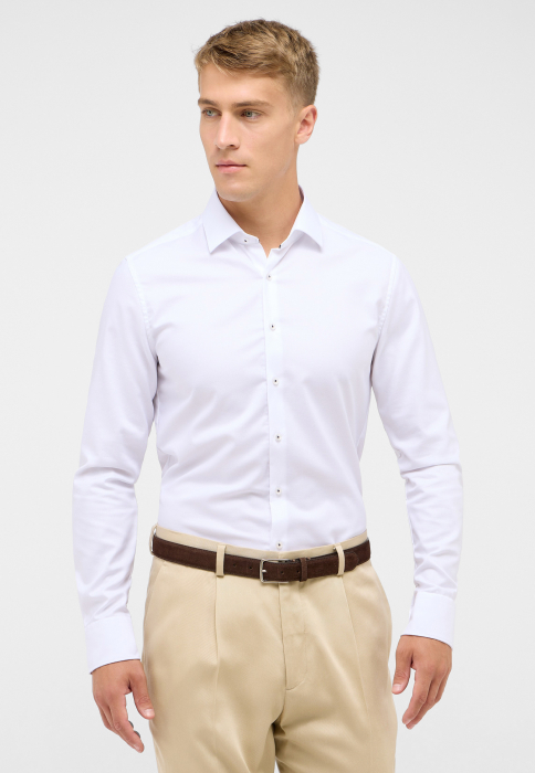 Camasa alba, slim fit, pentru barbati, 100% bumbac, maneca lunga, model  8464/00 F171 Eterna [1]