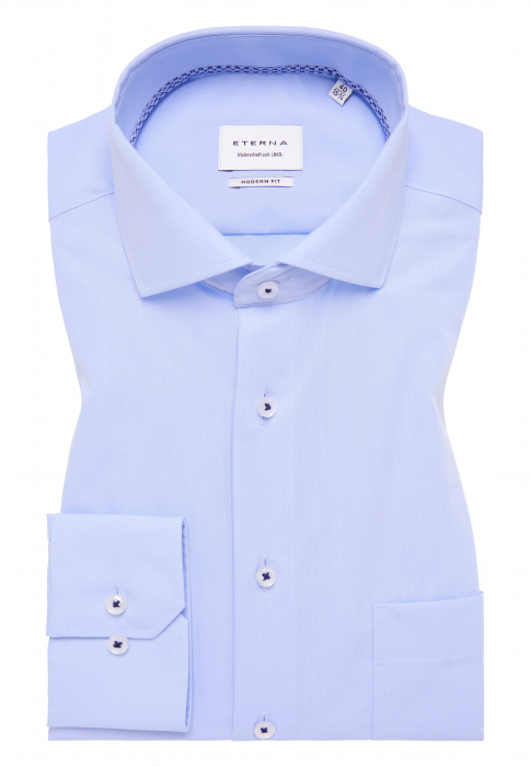 Camasa blue, modern fit, pentru barbati, 100% bumbac, maneca lunga, model  8505/10 X18V Eterna [6]