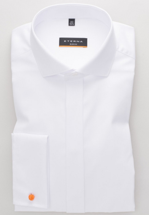 Camasa COVER GALA  alba, slim fit, pentru barbati, 100% bumbac, maneca lunga, model 8817/00 F392 Eterna [2]