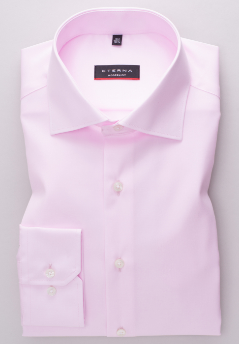Camasa roz, modern fit, pentru barbati, 100% bumbac, maneca lunga, model 8817/50 X18K Eterna [2]