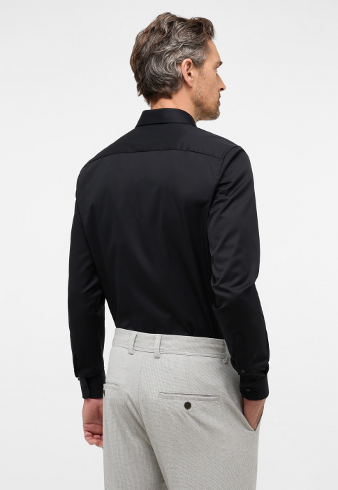 Camasa COVER neagra, slim fit, pentru barbati, 100% bumbac, maneca lunga, model  8817/39 F182 Eterna [2]