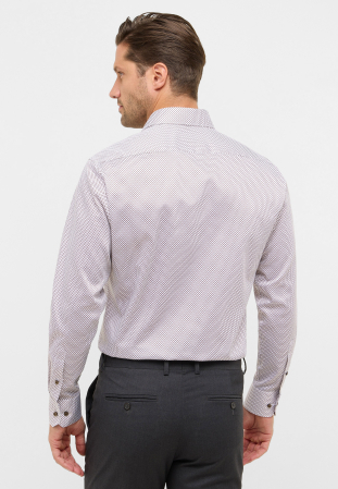 Camasa maro imprimata, modern fit, pentru barbati, 100% bumbac, maneca lunga, model1054/26 X19K Eterna [2]