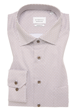 Camasa maro imprimata, modern fit, pentru barbati, 100% bumbac, maneca lunga, model1054/26 X19K Eterna [4]