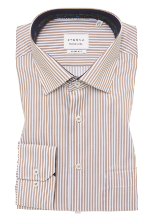 Camasa dungi bej, modern fit, pentru barbati, 100% bumbac, maneca lunga, model 1091/20 X95K Eterna [5]